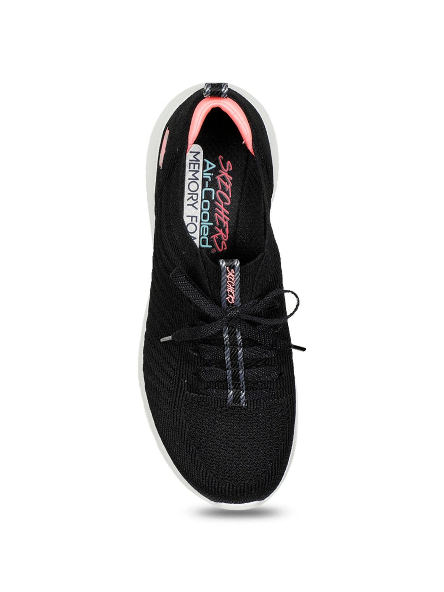 Skechers Women's ULTRA FLEX-JOYFUL PATH Black Casual Slip Ons