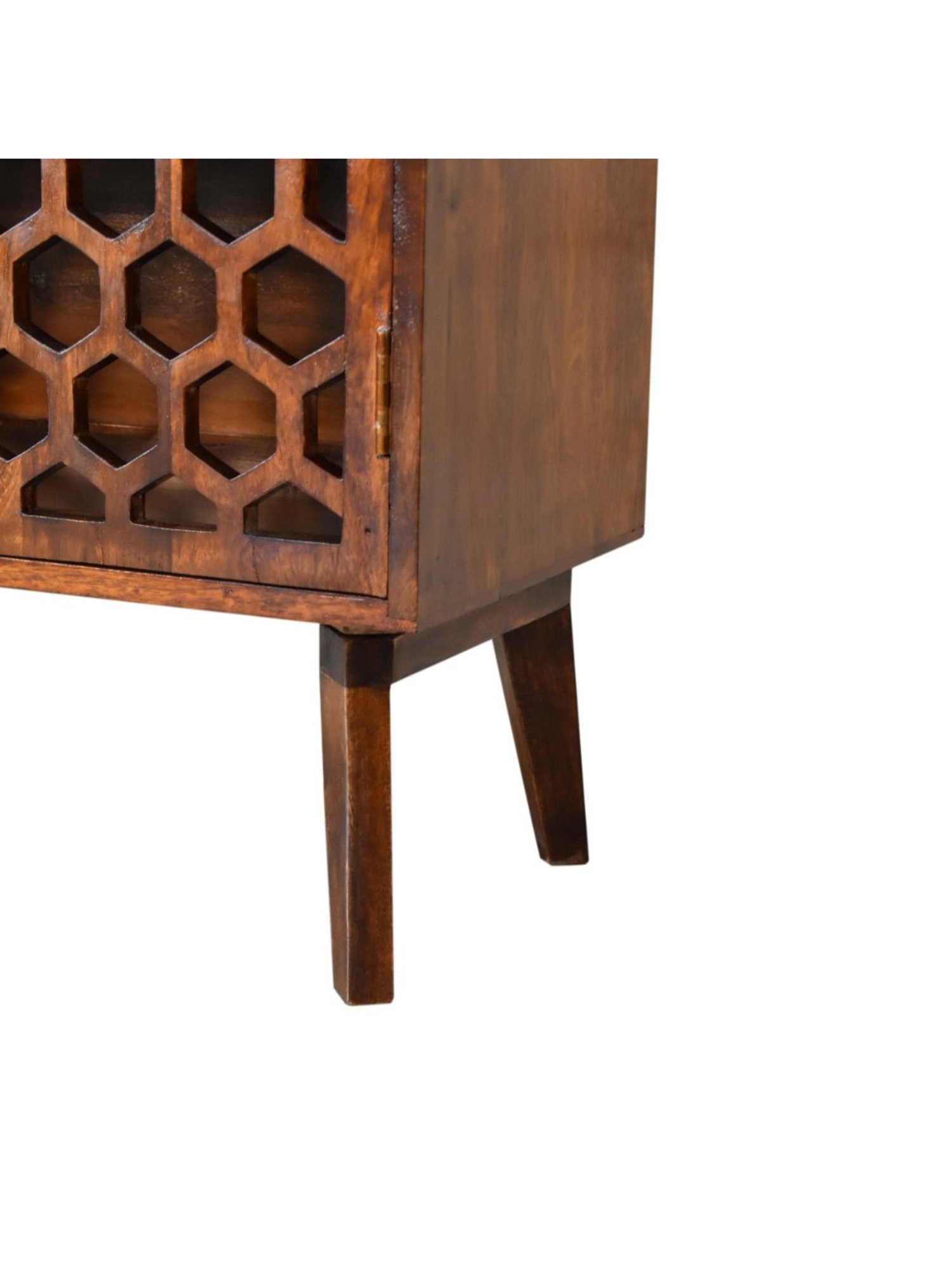 Artisan Furniture Chestnut Comb Brown Wood Cabinet