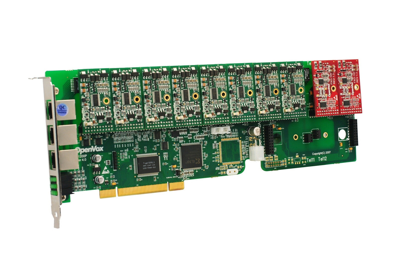 OpenVox A1200P0802 12 Port Analog PCI Base Card + 8 FXS + 2 FXO