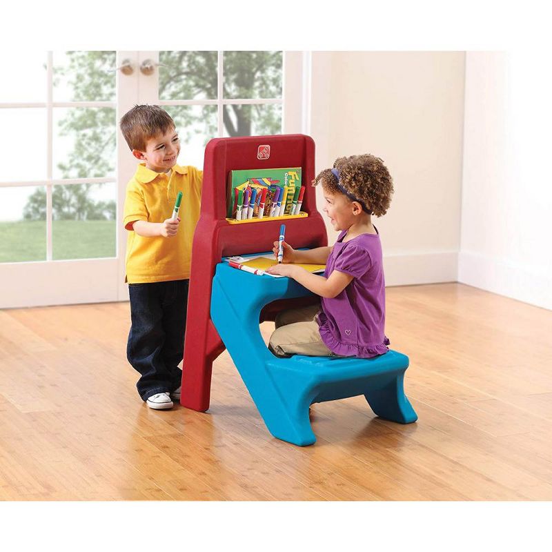 Step2 Art Easel Coloring Dry Erase Board and Desk Toddler Kids Toy with Chair