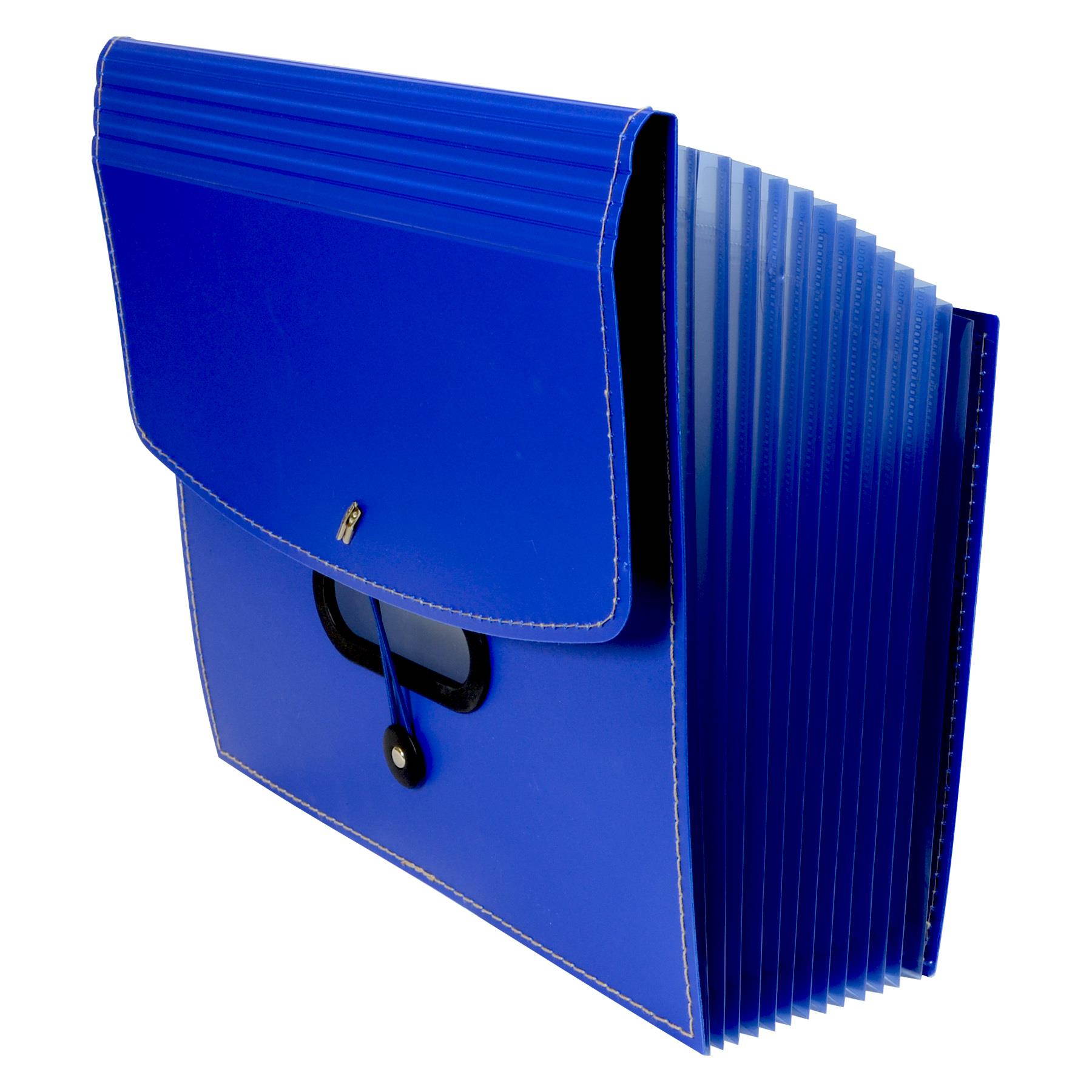C-Line 13-Pocket Ladder Expanding File 10" Exp Letter 13 x 12 1/4 Blue 48015