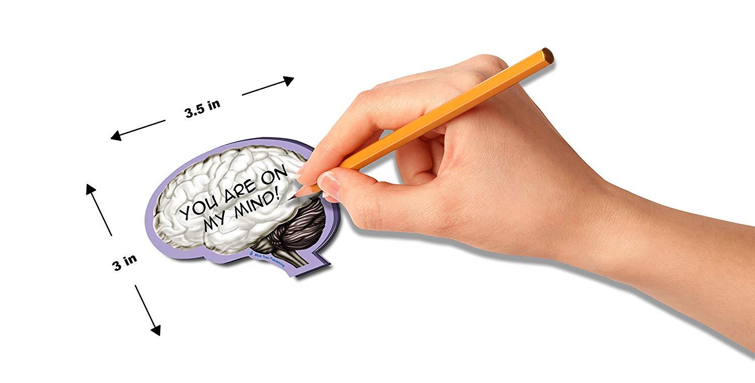 Brain Sticky Notes, 4 Packs-100 Sheets Per Pack