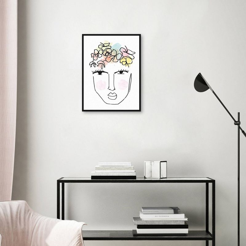 18" x 24" Flower Girl 2 by Nikki Chu Framed Canvas Art Print - Masterpiece Art Gallery