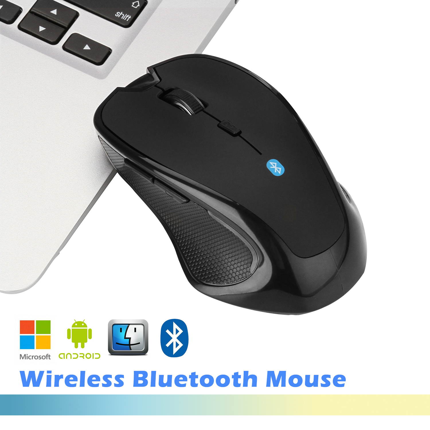 Wireless Bluetooth Optical Mice Mouse 2400 DPI w/5 Adjustable Level for PC Laptop Android