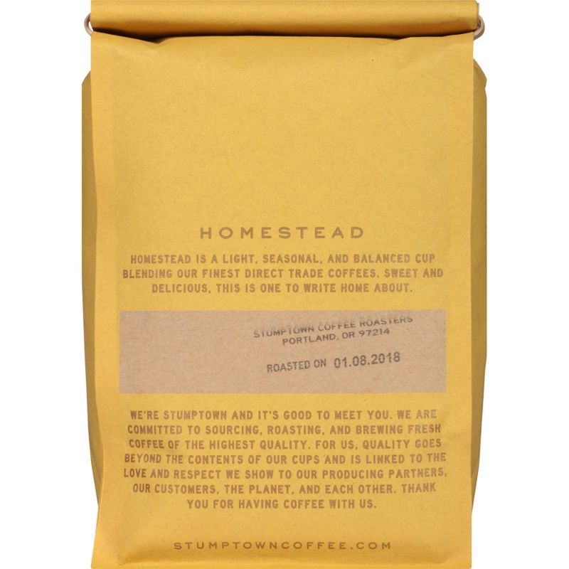 Stumptown Homestead Light Roast Whole Bean Coffee - 12oz