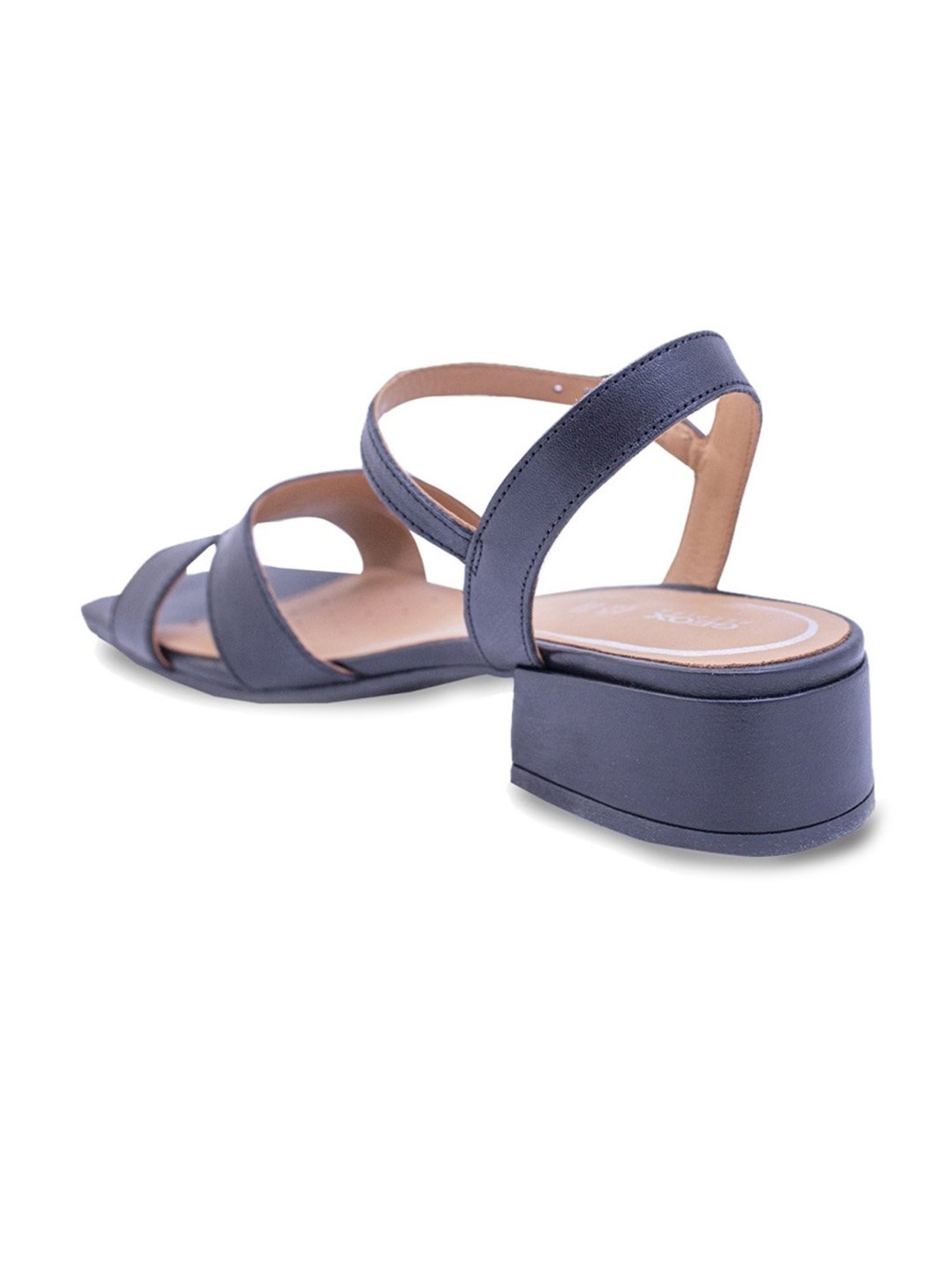 Geox Women's D Genziana 30 Black Ankle Strap Sandals