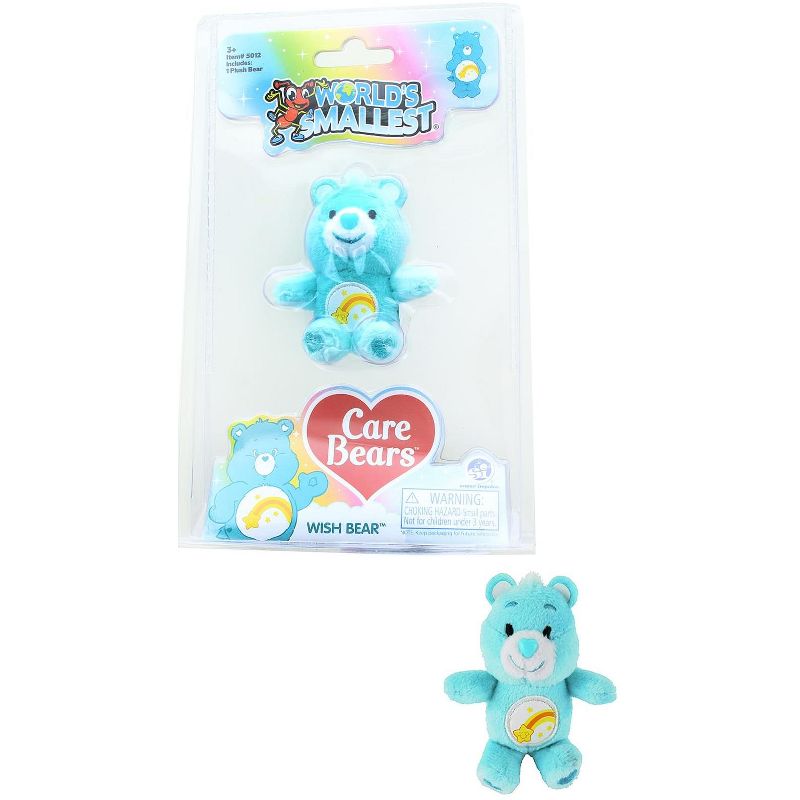 Super Impulse Worlds Smallest Care Bears Mini Plush Toy | Wish Bear