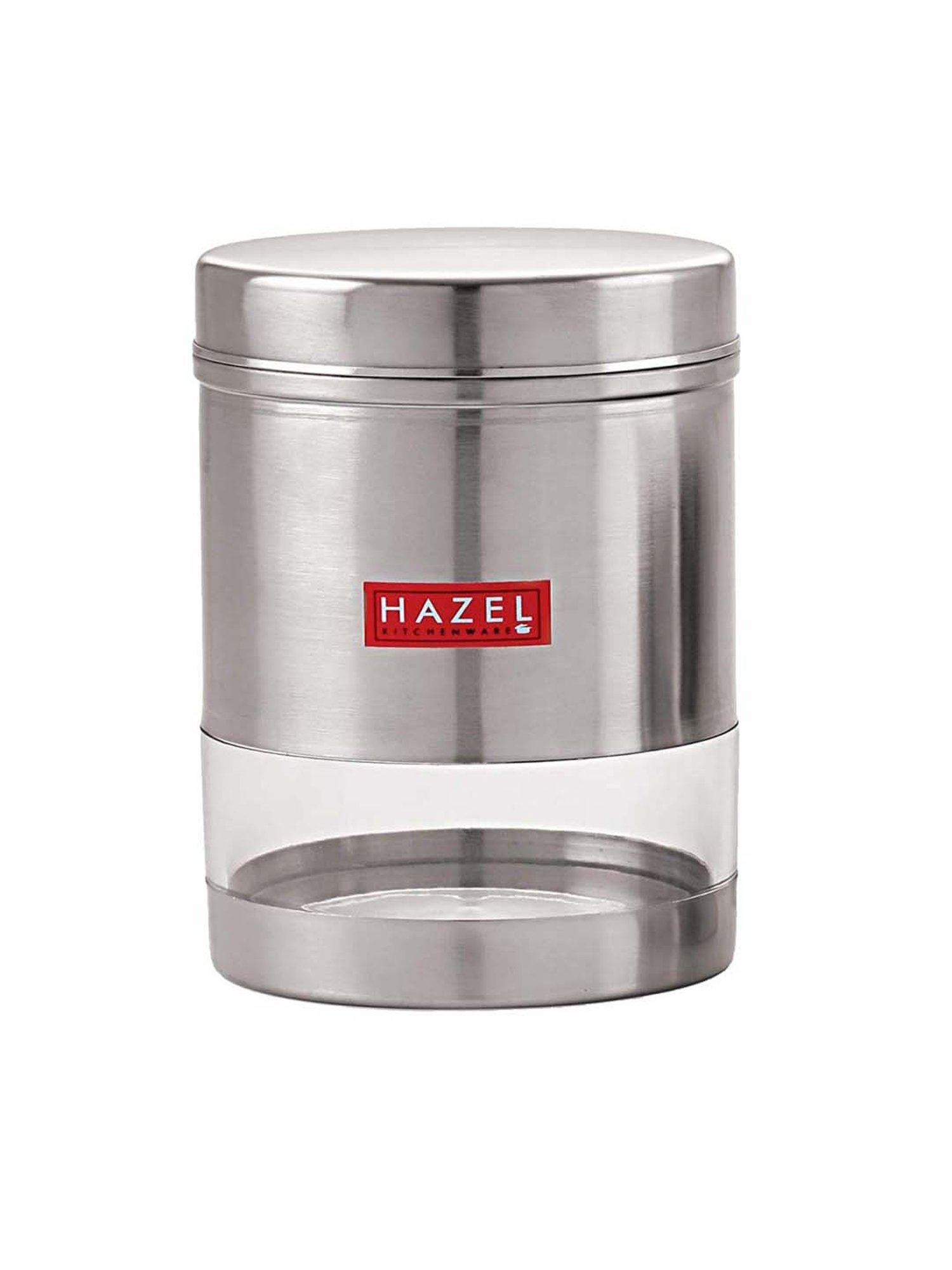 HAZEL Silver Stainless Steel Storage Container (950 ml) - Set of 1