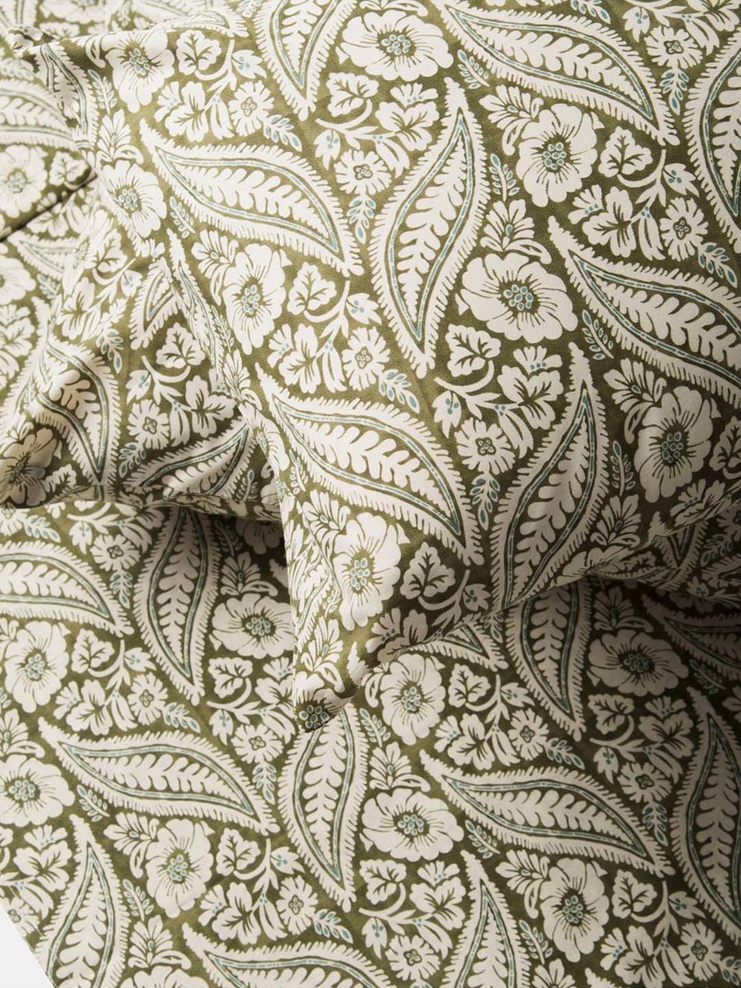 Fabindia Home Standalone Grey Cotton 118 TC Printed Double Bedsheet With 2 Pillow Cover