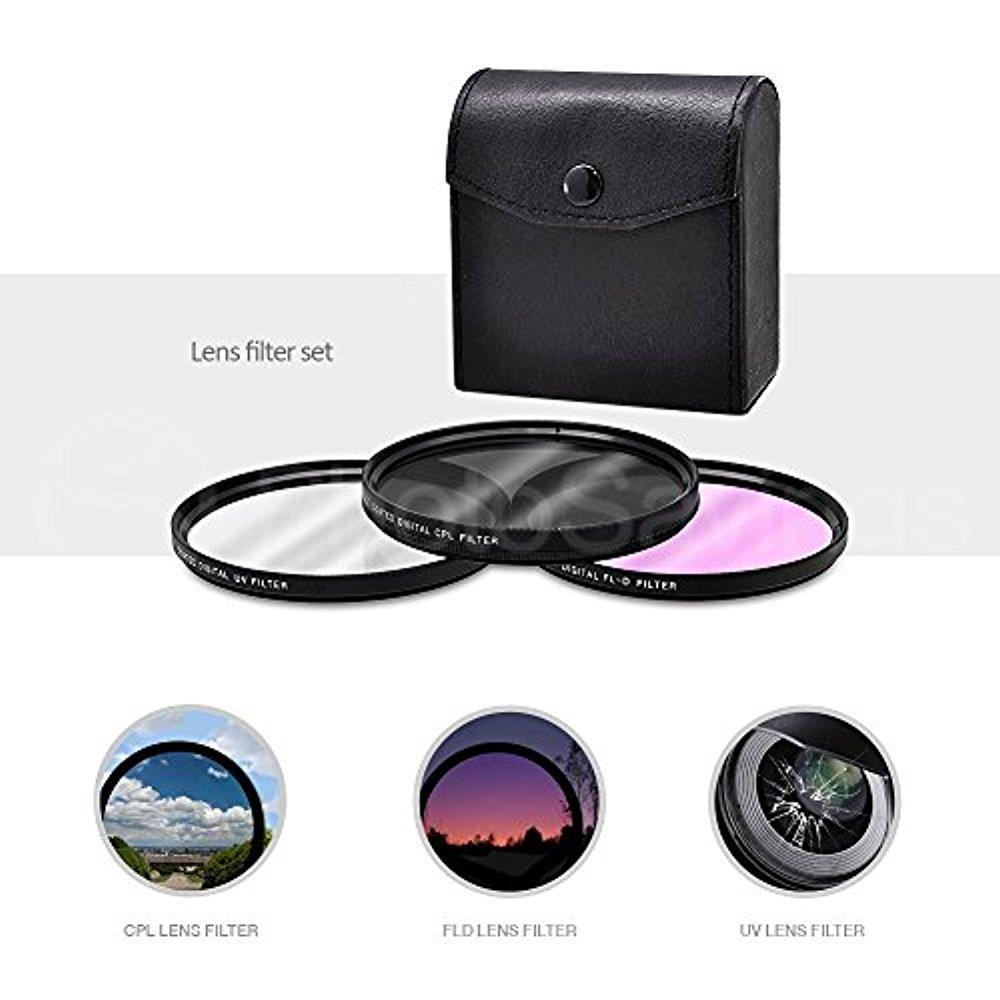 52MM 2.2x Telephoto and HD 0.43X Wide Angle w/ Deluxe Photo and Travel Bag for Nikon D3200, D3300, D5000, D5100, D5200, D5300, D5500, D7000, D7100 along with Xpix cleaning Accessories