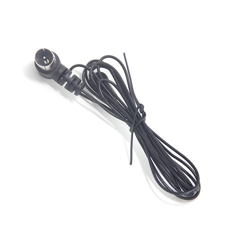 Antenna for Stereo Receiver Indoor Radio Antenna 75 Ohm UNBAL F Type Male Coaxial Cable Wire Antenna for Yamaha Onkyo etc Table Top Home Stereo Receiver Radio Receiver Antenna