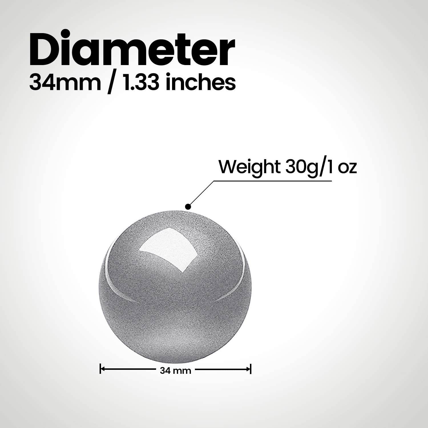 Trackball Mouse Ball, 1.34 Inches Trackball - Replacement Ball for Logitech M570, MX Ergo, Cordless and any trackball mice using 1.34 (34mm) trackball size, PERIMICE-517/520/717/720