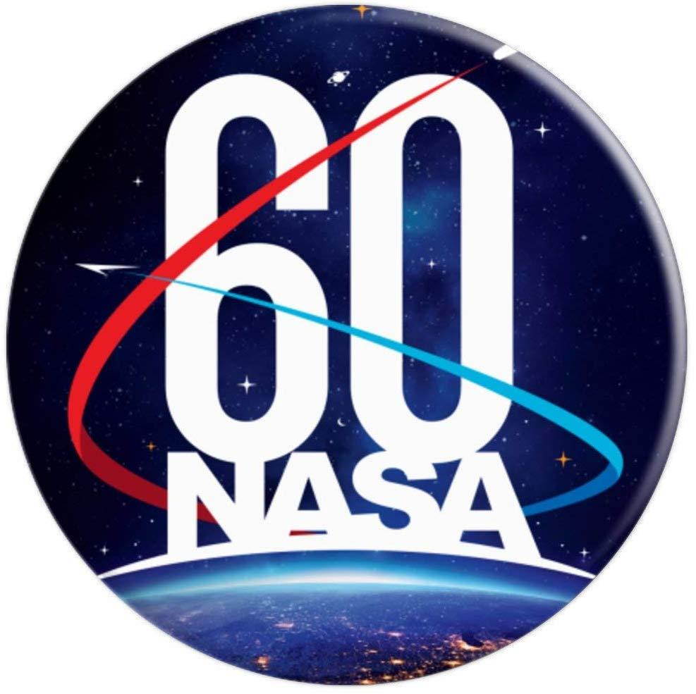 Official 60 Years of NASA Logo PopSockets Grip and Stand for Phones and Tablets
