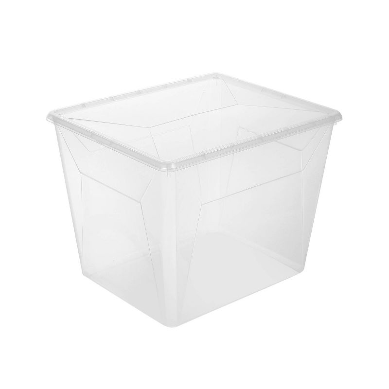 Lakeside Large Clear Plastic Storage Bins for the Kitchen and Home - Set of 3