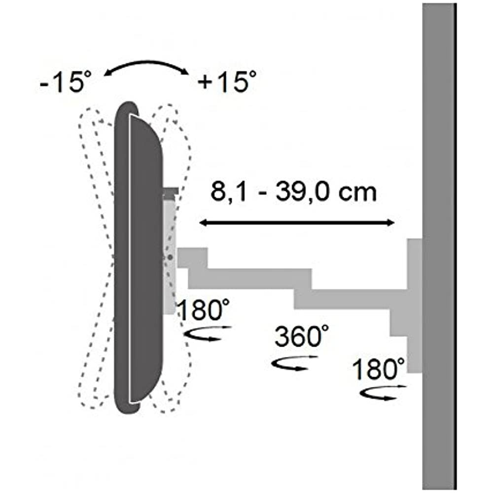 2-Arm Tilt/Swivel TV Wall Mount- 13-30in