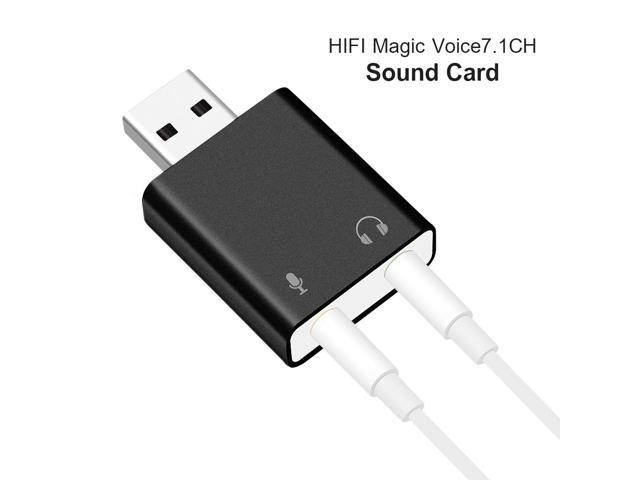 Gold External USB Audio Sound Card USB To Jack 3.5mm Headphone Adapter Mic Sound Card Headsets Virtual 7.1 Ch Microphone Converter