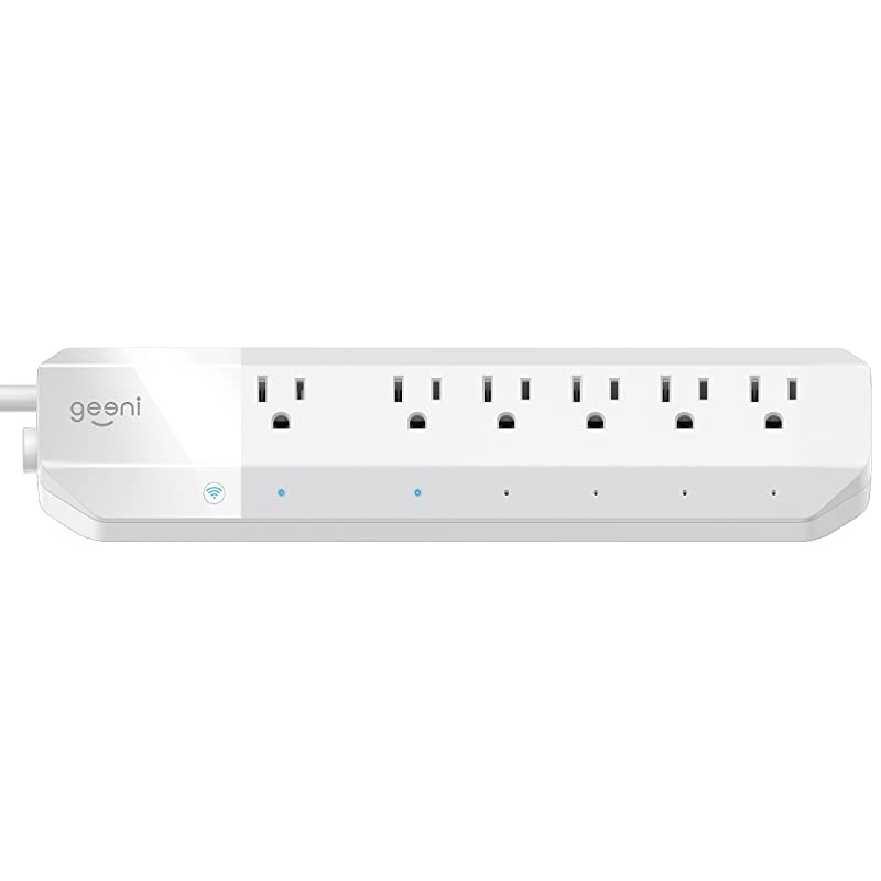 6Outlet Smart Surge Protector No Hub Wireless Remote Control and Timer Works with  Alexa Google Assistant Microsoft Cortana Requires 24 GHz WiFi White 3 Ft