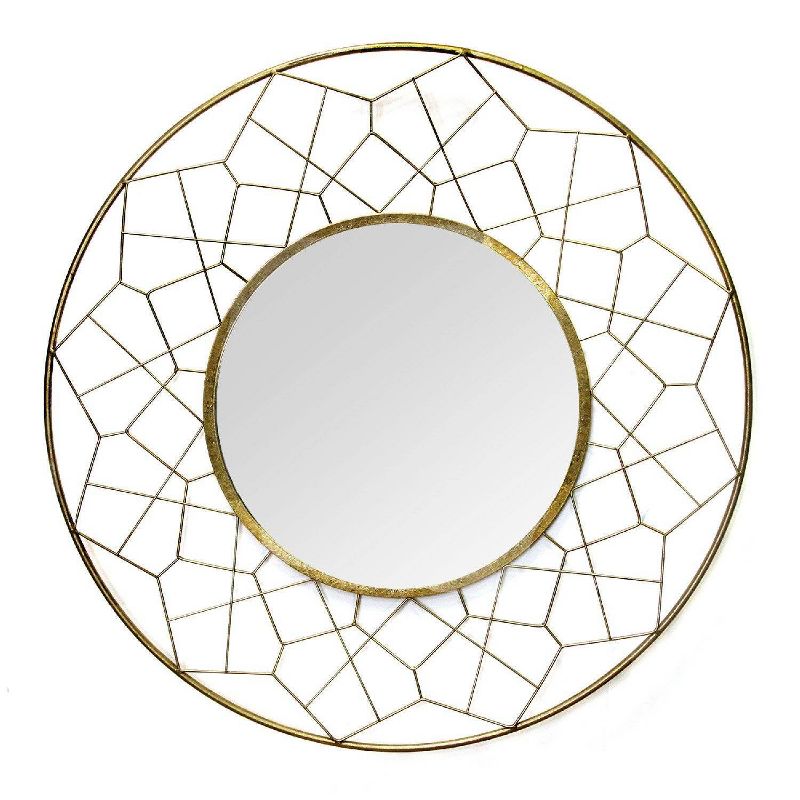 35.63" Aimee Wall Mirror Gold - Stratton Home Décor
