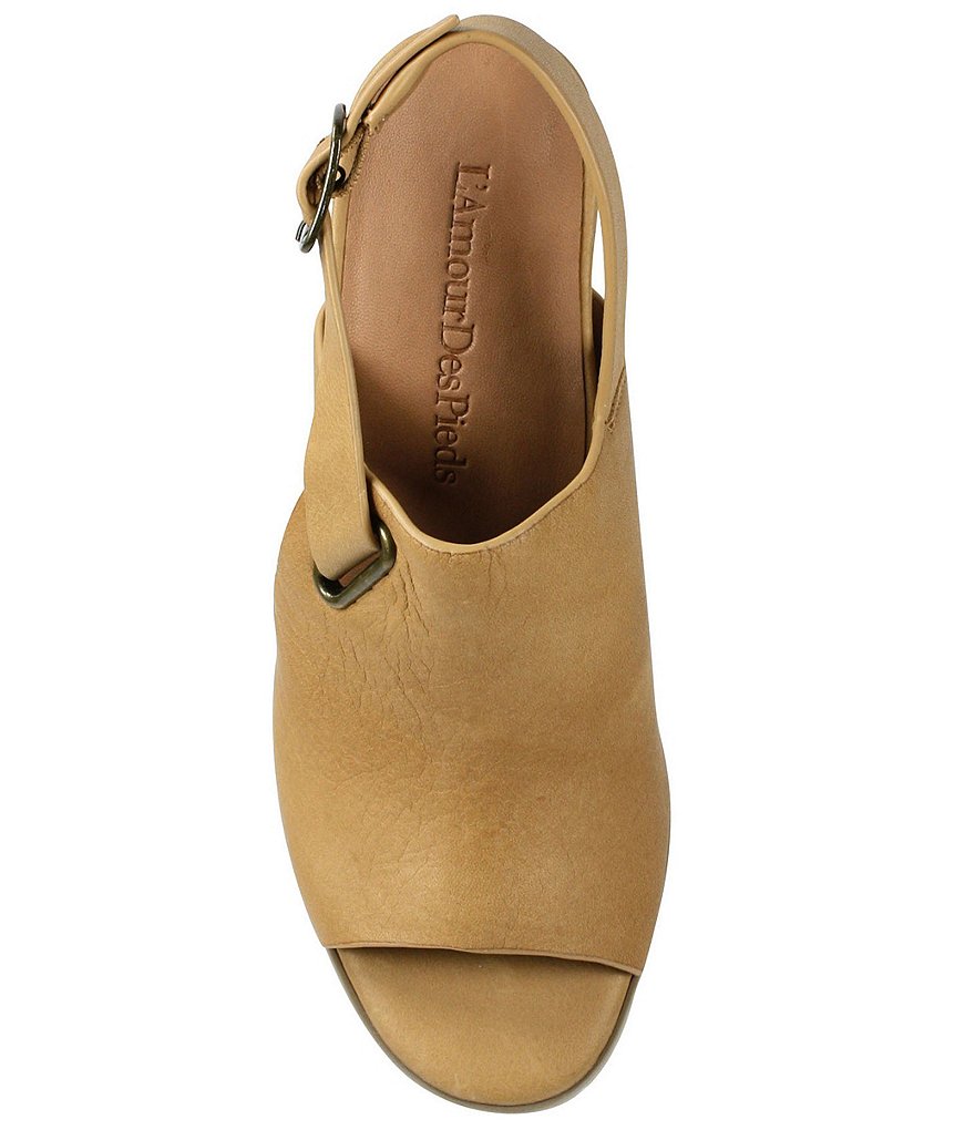 L'Amour Des Pieds Quenton Leather Slingback Sandals