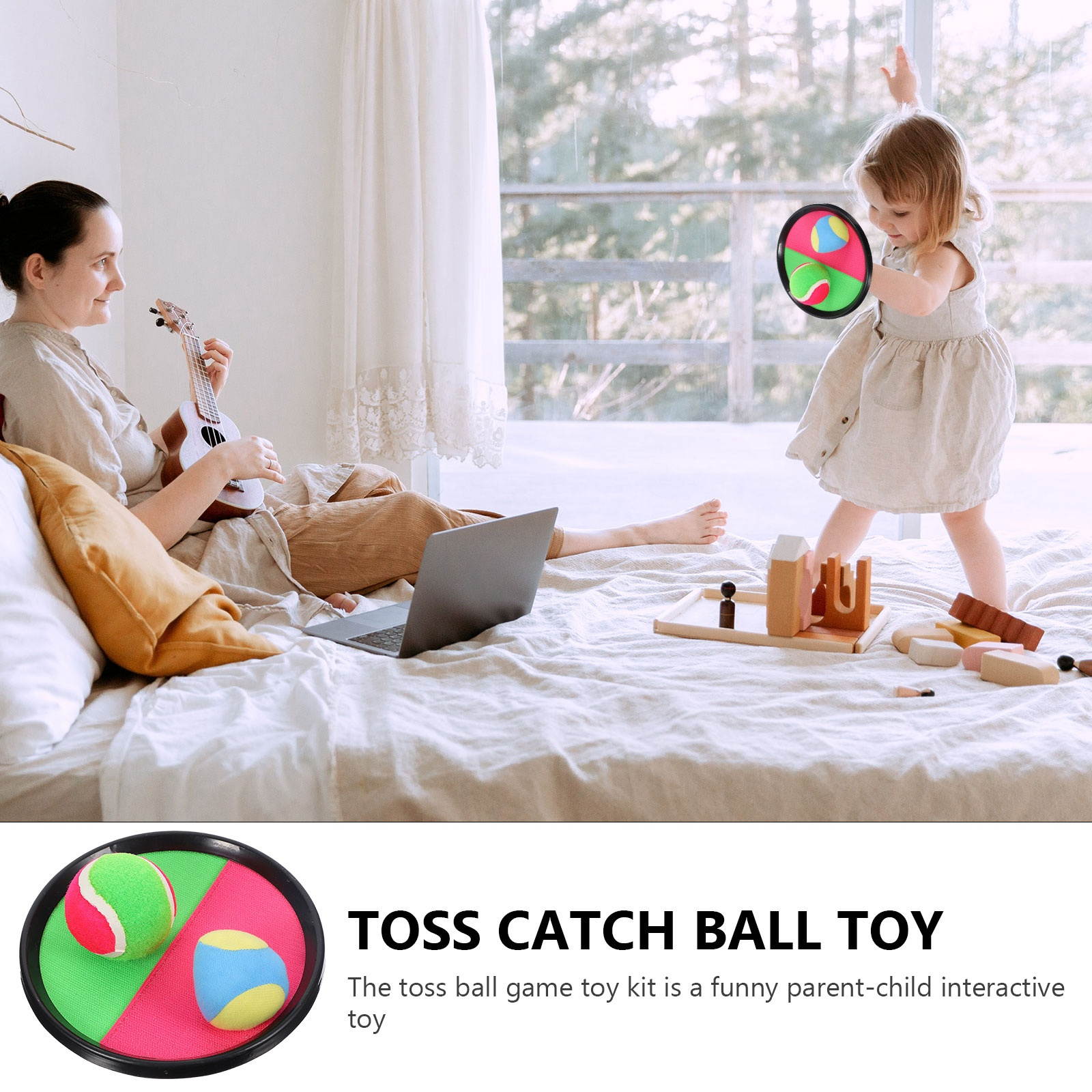 1 Set Outdoor Interesting Classic Funny Toss and Catch Game Toss and Catch Ball Game
