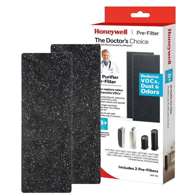 Honeywell 2pk Household Odor and VOC Reducing Pre Filter