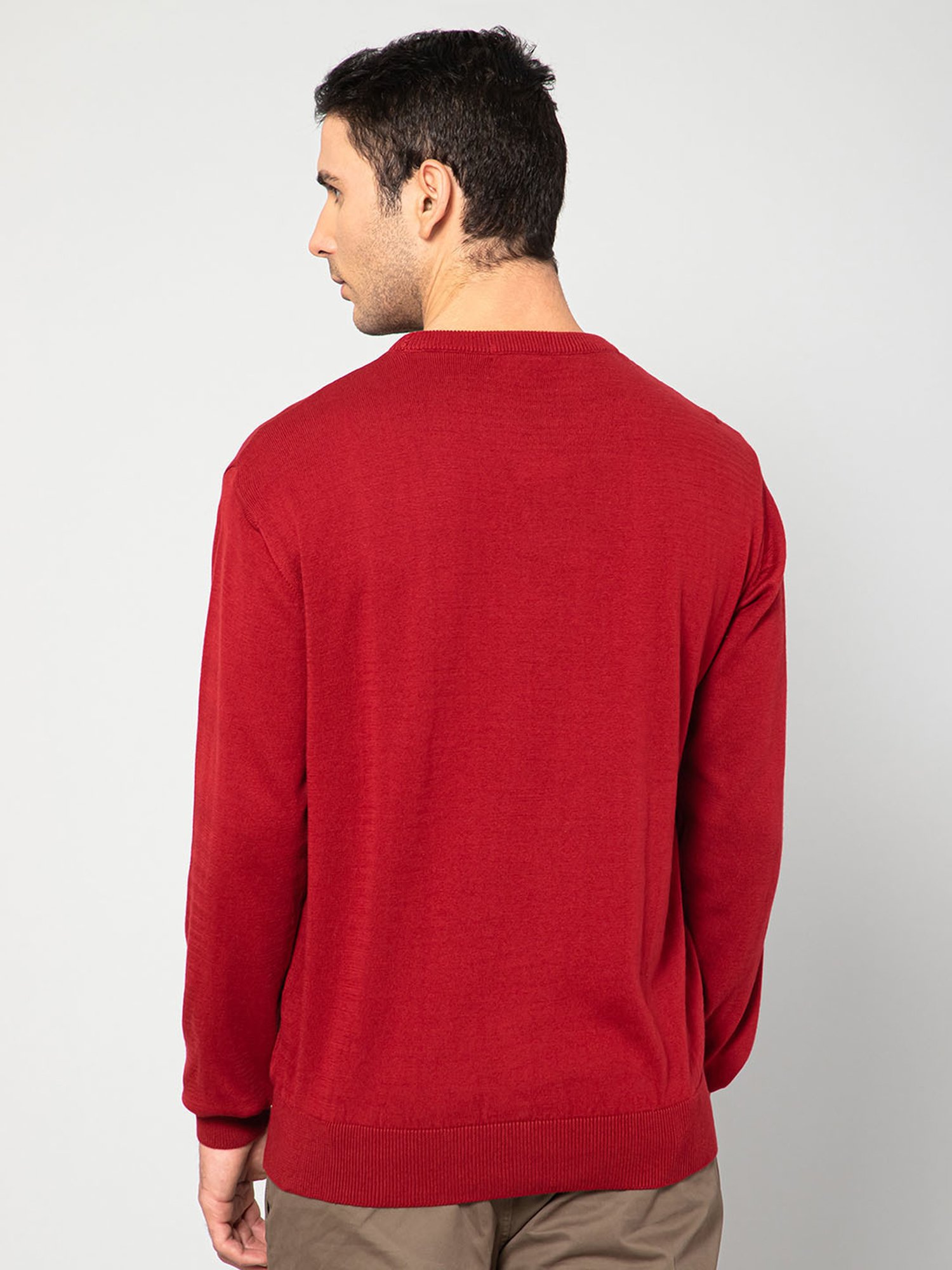 Cantabil Red Regular Fit Sweater