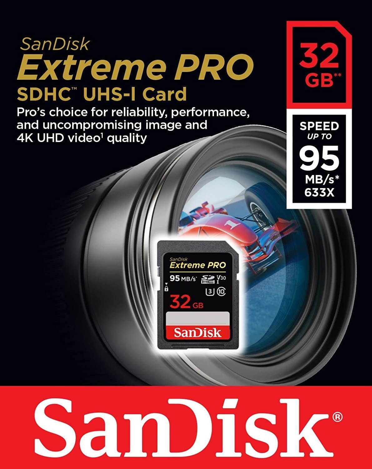 SanDisk 32GB SDHC Extreme Pro Memory Card Works with Canon EOS M3, M5, M6 Mirrorless Camera 4K V30 UHS-I (SDSDXXG-032G-GN4IN) with Everything But Stromboli 3.0 SD/Micro Card Reader