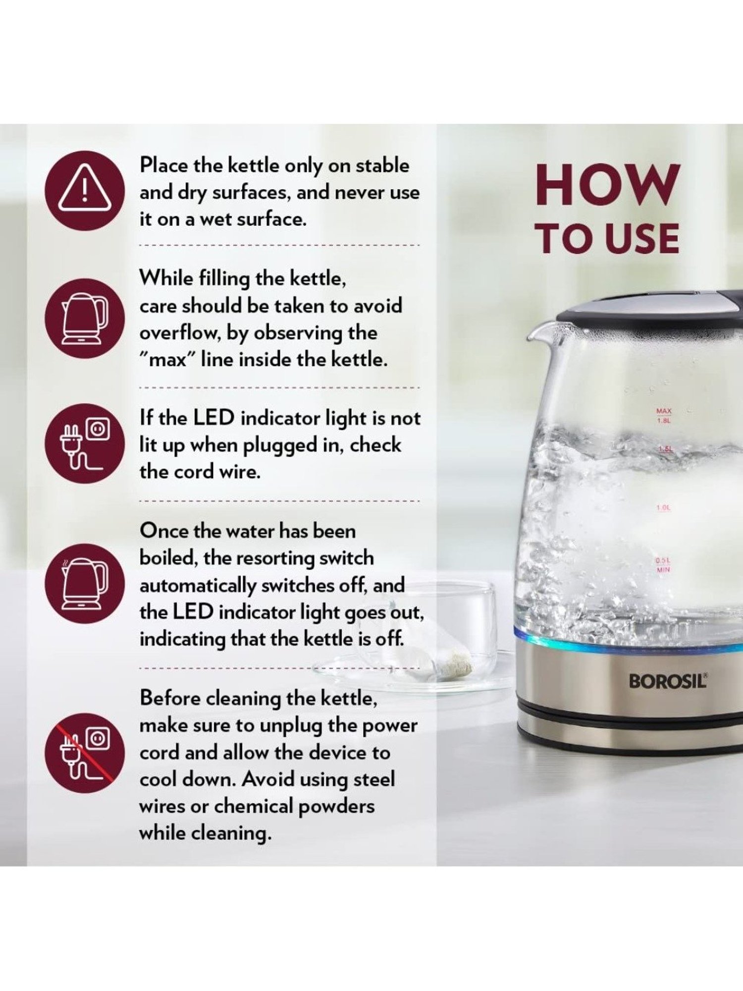 Pigeon by Stovekraft Swift Multi Cook Kettle 1.5L (Blue)