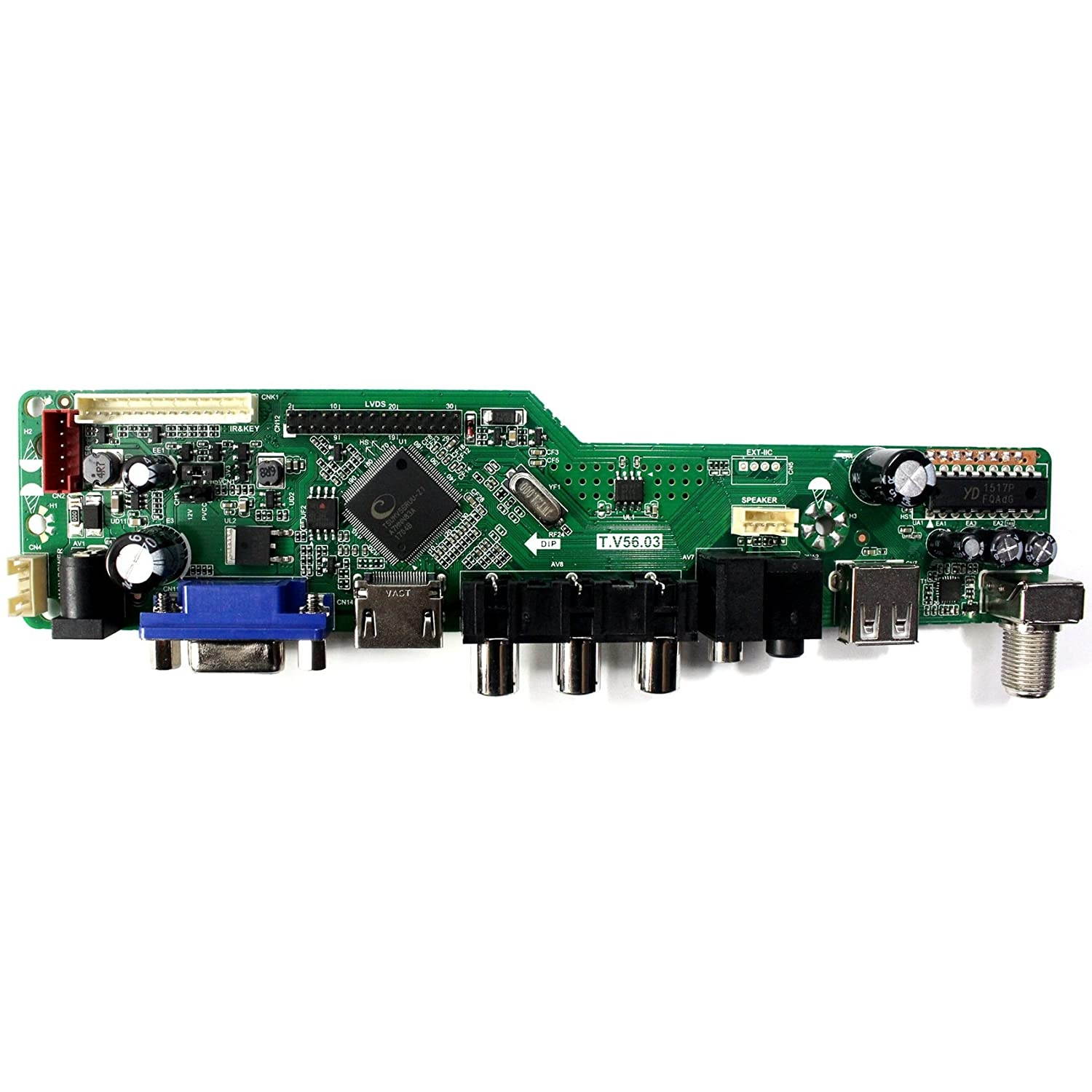 VSDISPLAY HD-MI VGA CVBS USB RF Audio LCD Controller Board Work for 14" 15.6' 17.3" 1600x900 B173RW01 N173FGE-L21 LP156WD1 LP140WD2 B140RW02 LTN156KT02 B156RW01 LP173WD1 40 Pin LVDS LCD Monitor