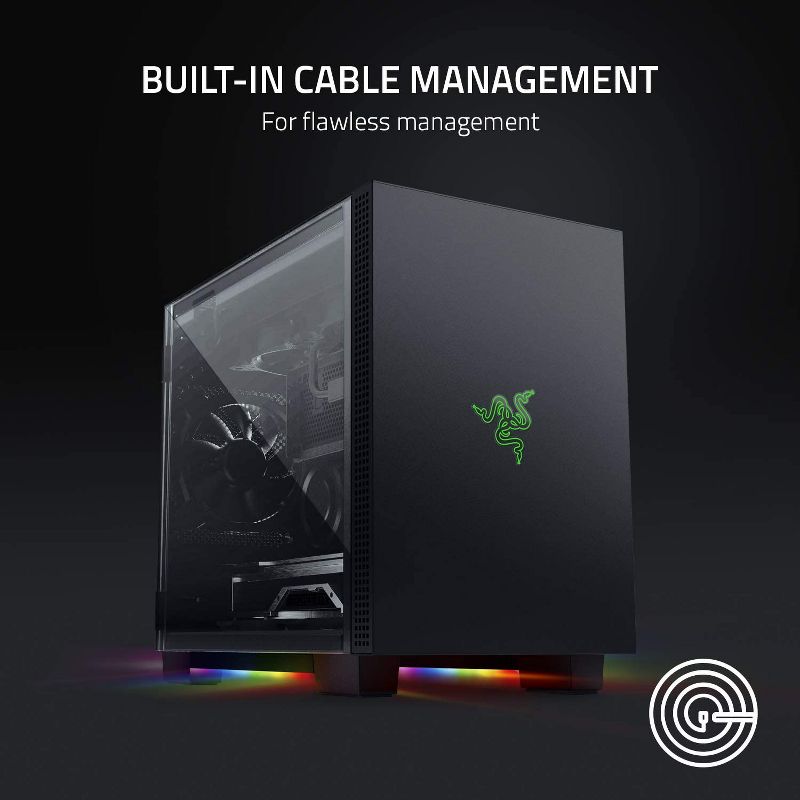 Razer Tomahawk Mini-ITX - Mini Desktop Gaming Chassis PC Case Tempered Glass RGB