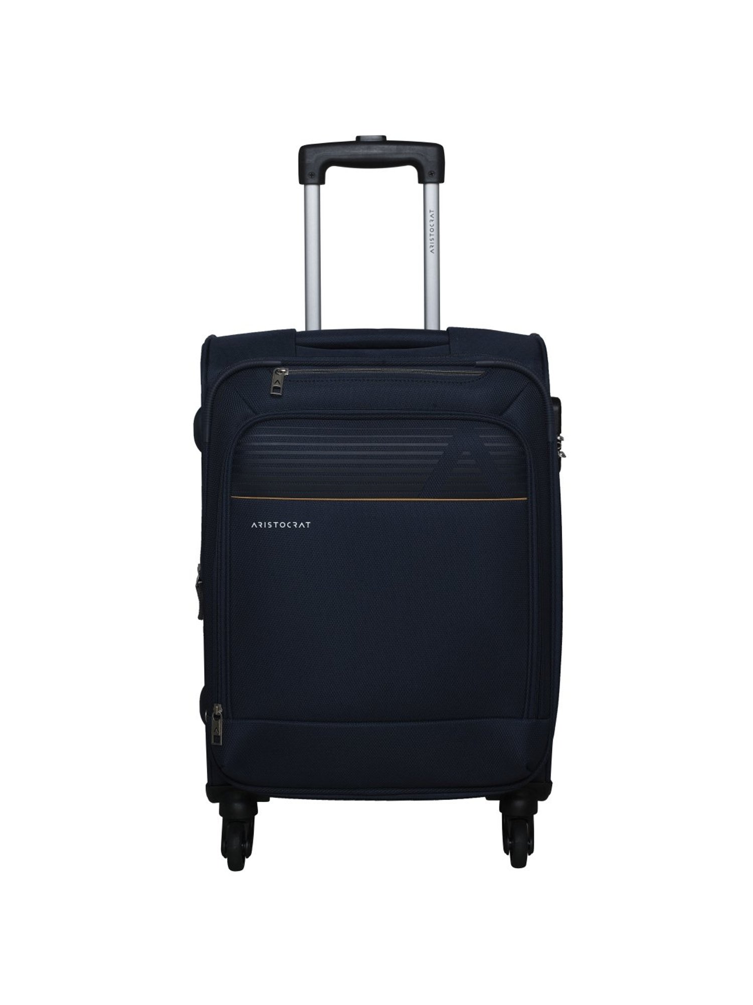 Aristocrat Avalon Blue 4 Wheel Small Soft Cabin Trolley - 37 cm