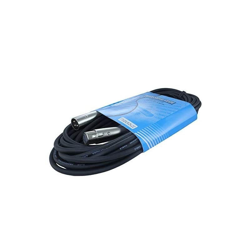 25 foot Male to Female XLR microphone cable Black