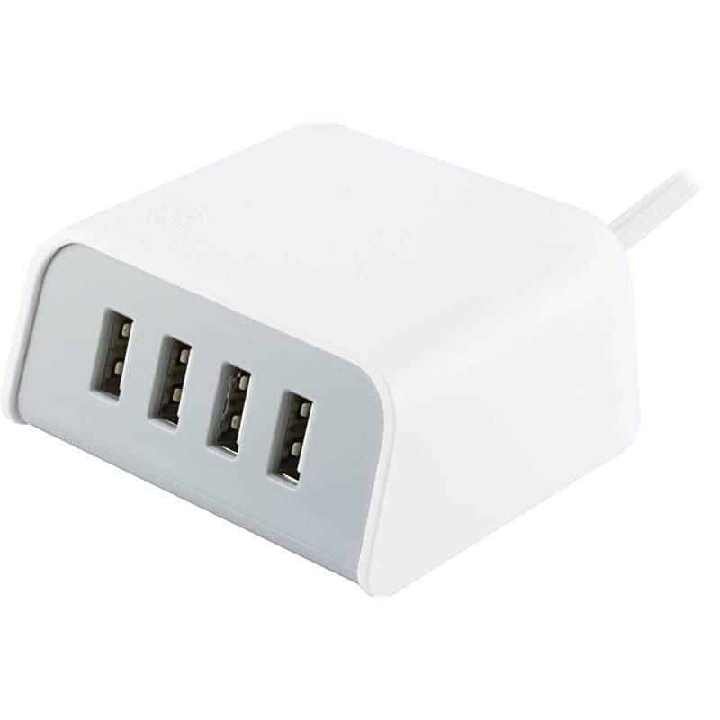 4-Port USB Desktop Extension Station, 2 Pack, 6ft Extra Long Cord, For iPhone 12/11/Pro/Max/XS/XR/X/8, iPad Pro, Samsung Galaxy S21/S10/S9/Plus, Google Pixel 5/C/3/2/XL, 53282