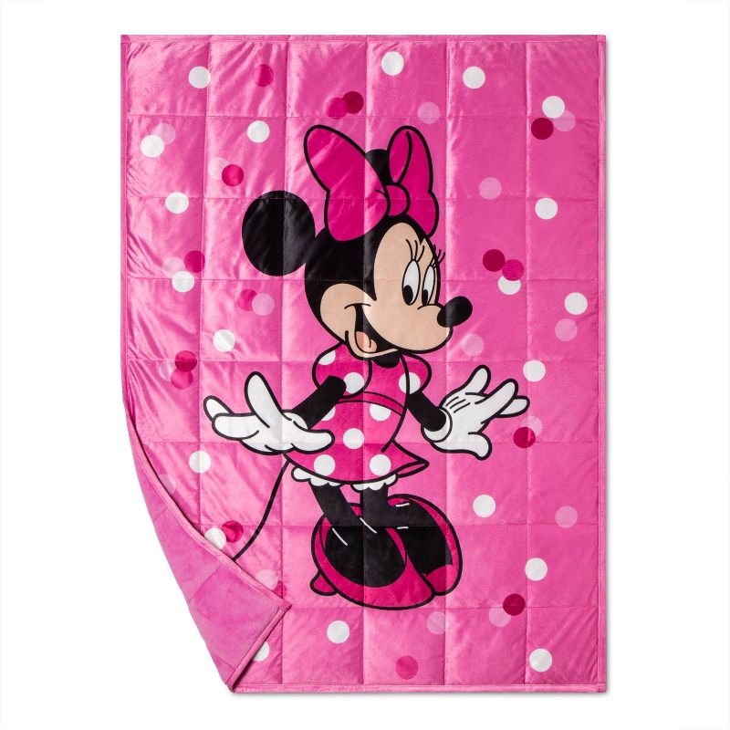 Minnie Mouse Love Dots Weighted Blanket Pink/Black