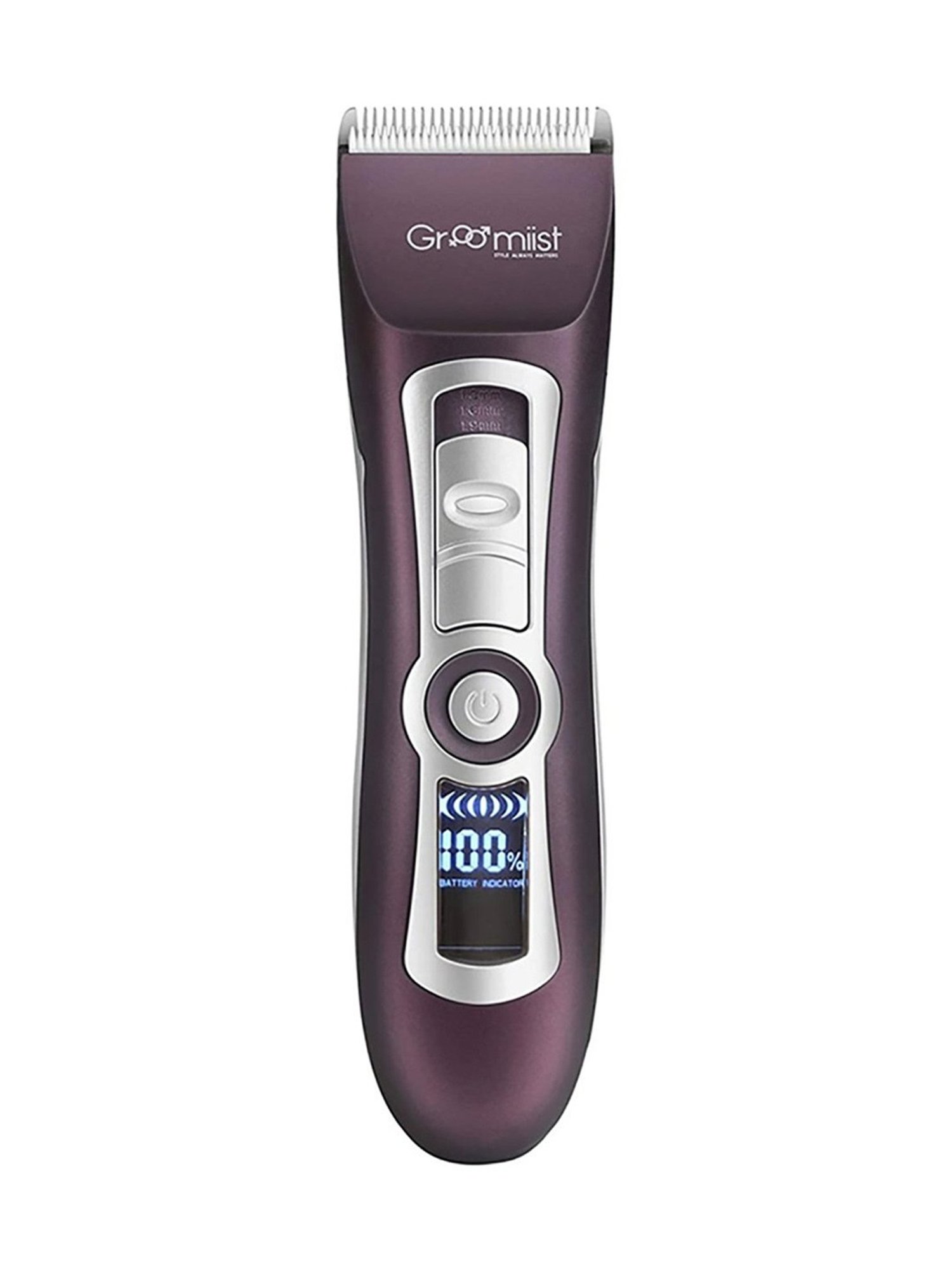 Groomiist PT-222 Platinum Series Cordless Beard Trimmer - 300 Min Runtime (Brown and Ivory)