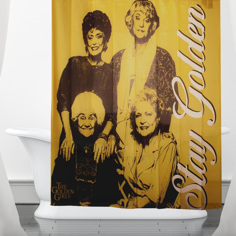 Just Funky Golden Girls Collectibles | Golden Girls Stay Golden Shower Polyester Curtain