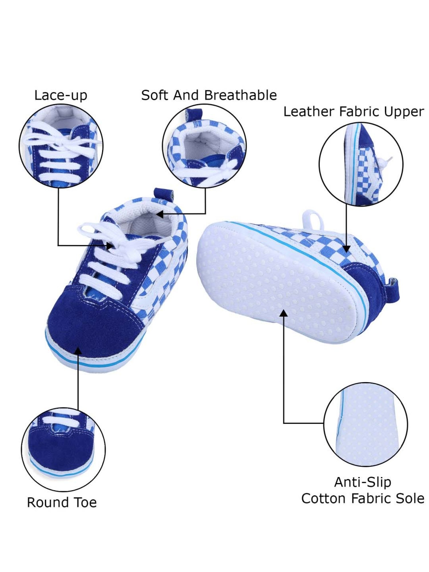 Baby Moo Kids Blue Casual Booties