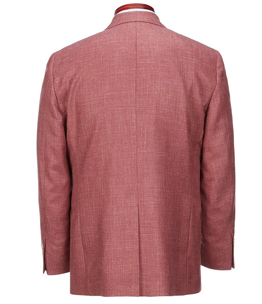 Hart Schaffner Marx Classic Fit Solid Red Wool Blend Sportcoat