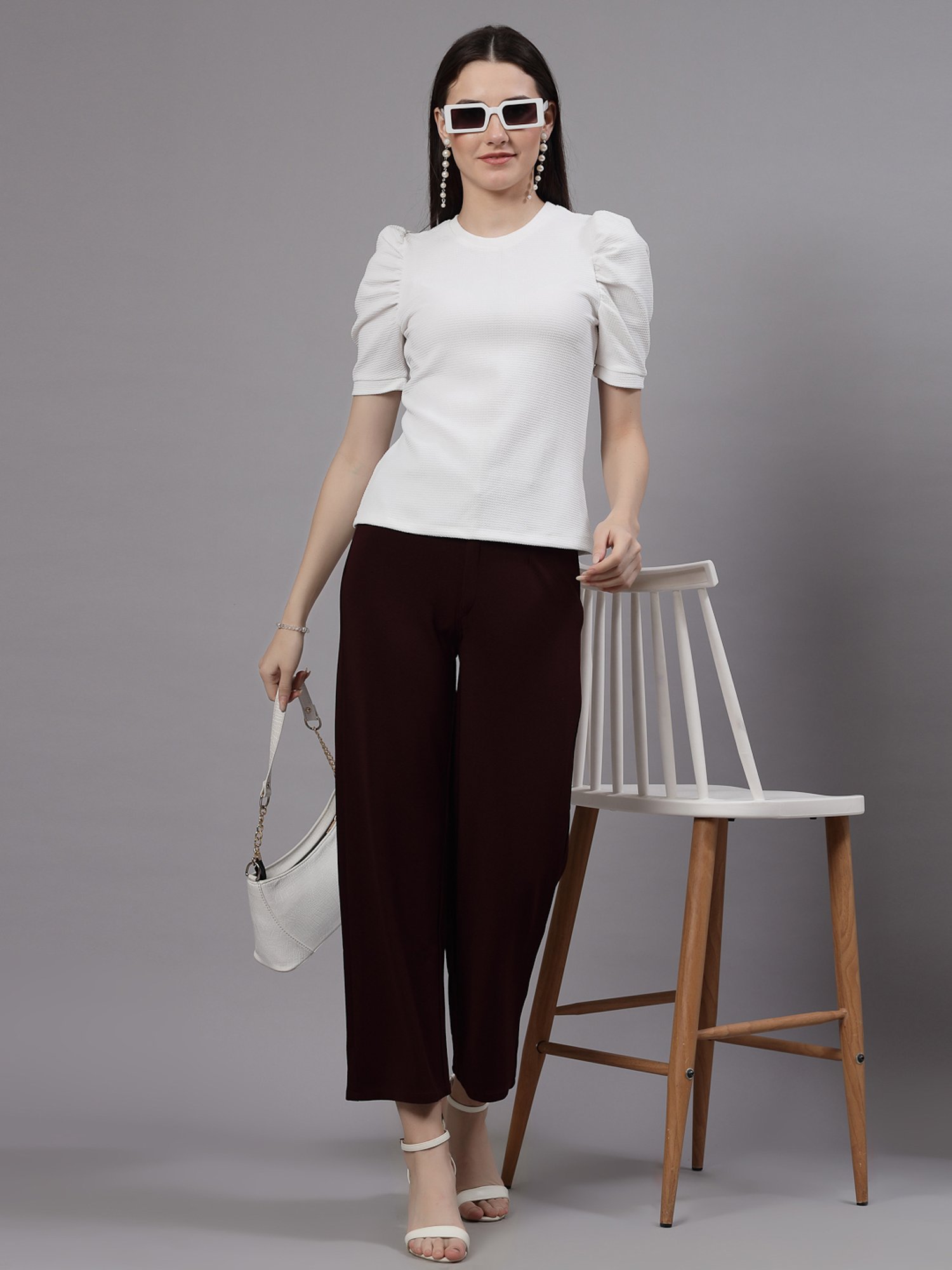 Style Quotient White Regular Fit Top