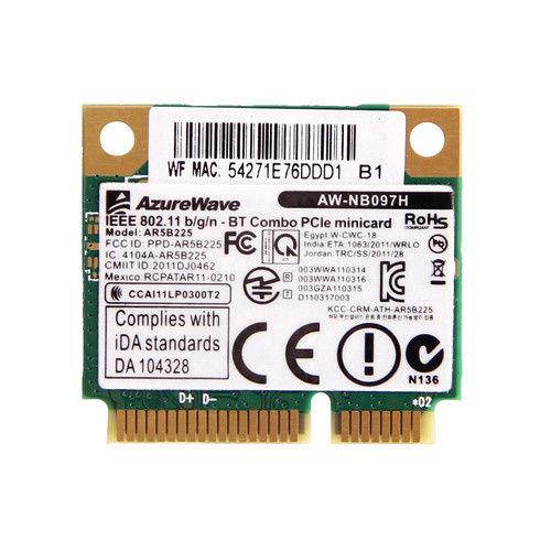 150Mbps Atheros AR5B225 PCI-E Wireless WiFi Bluetooth 4.0 Card 802.11n 2.4GHz