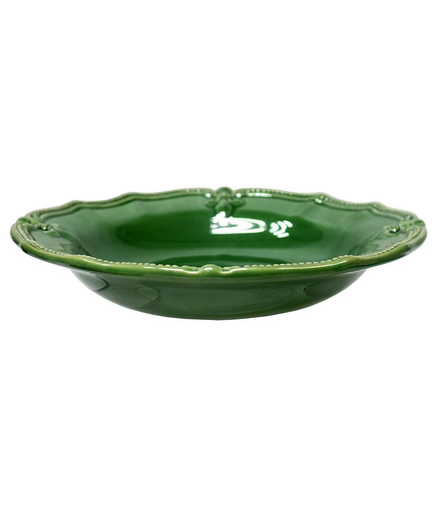 Artimino Fleur-de-Lis Beveled Earthenware Rimmed Soup Bowl