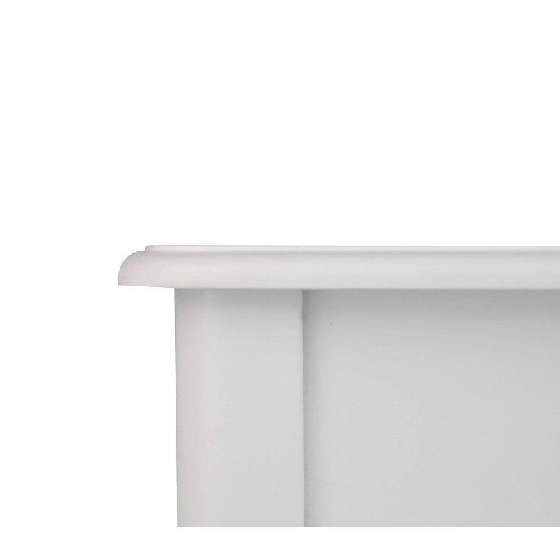 Wooden Vanity Set Featuring Stool And Mirror White - Benzara