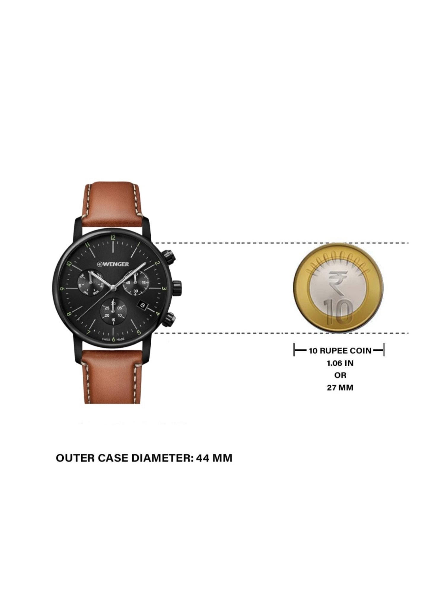 Wenger Swiss Made 01.1743.115 Urban Classic Chrono Analog Watch for Men