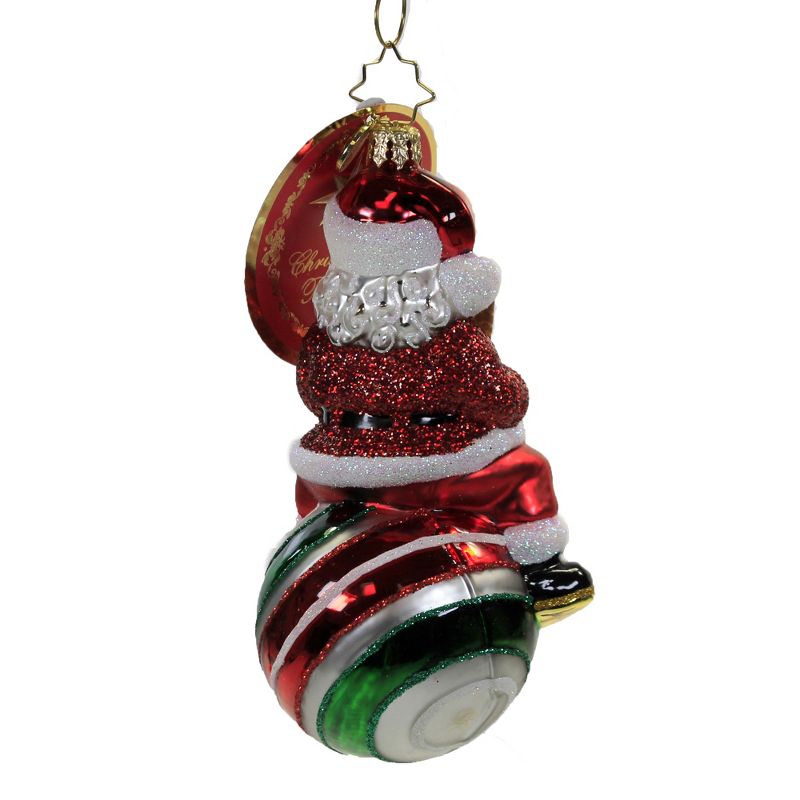 Christopher Radko 5.25" Santa's Finishing Touches Ornament Christmas Shiny Brite  -  Tree Ornaments