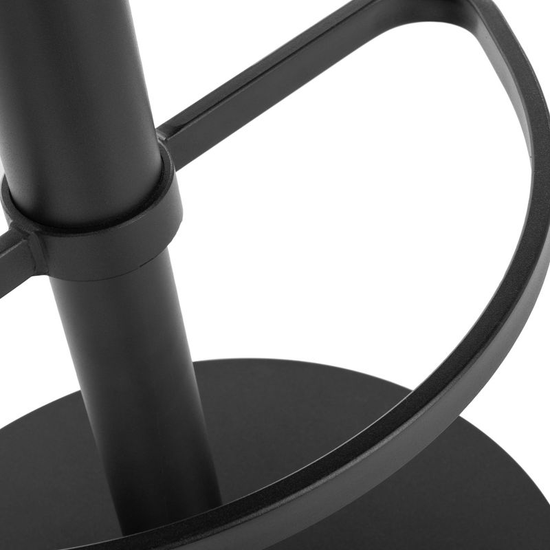 Wooden Barstool with Padded Seat and Open Backrest Blue/Brown - Benzara