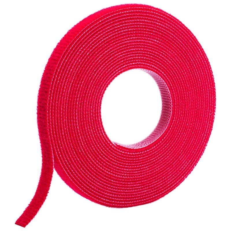 HLM-15R0 Hook and Loop Miniature Roll Cable Tie, 15-Foot Length, Black