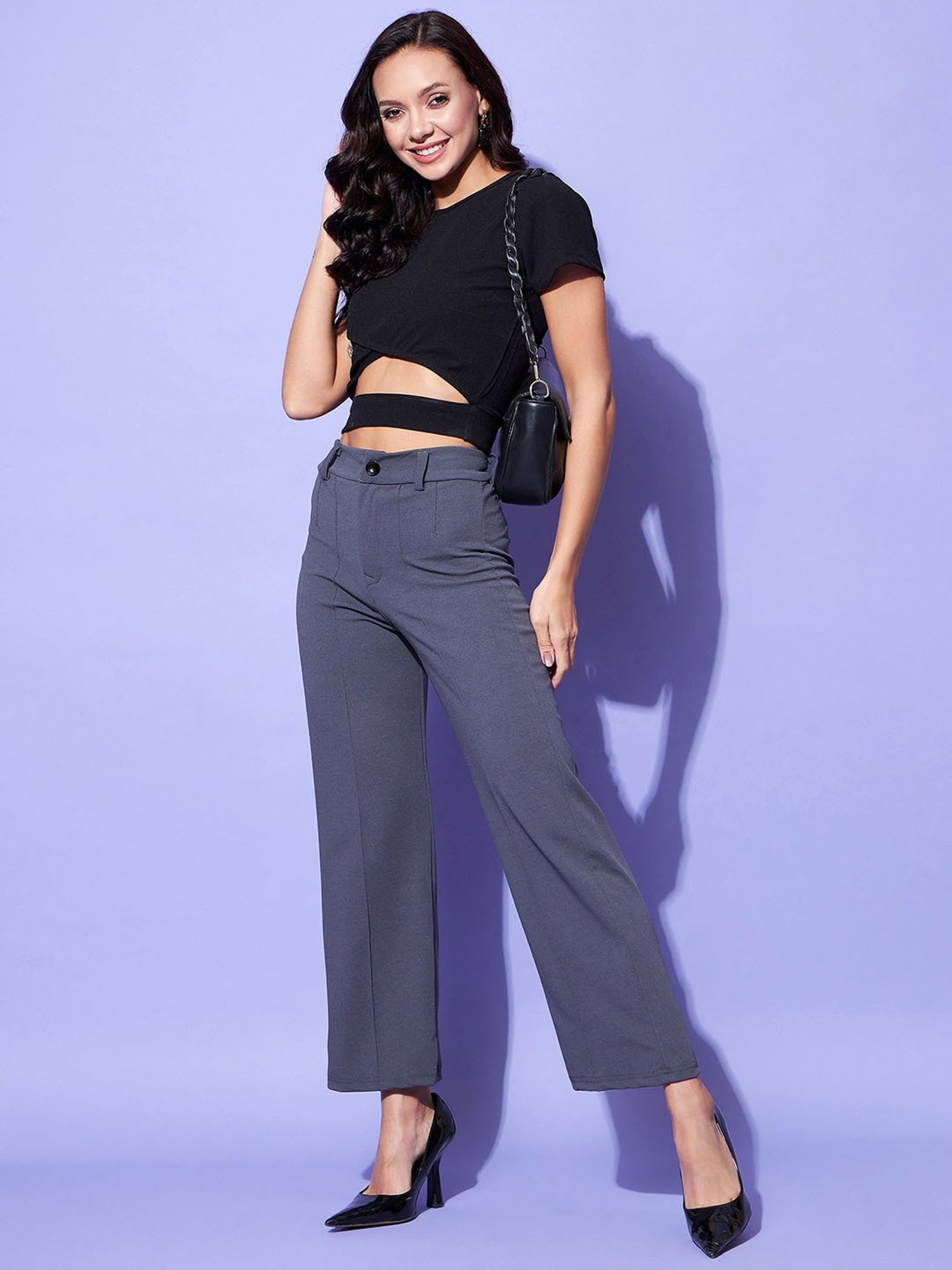 StyleStone Black Crop Top