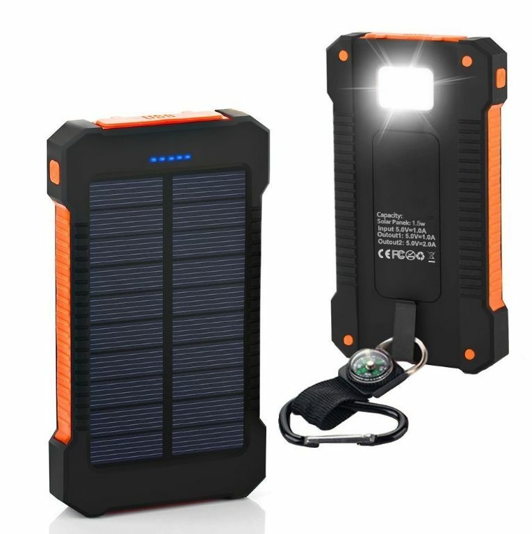 2021 9000000mAh 2 USB Portable Solar Battery Charger Solar Power Bank For Phone