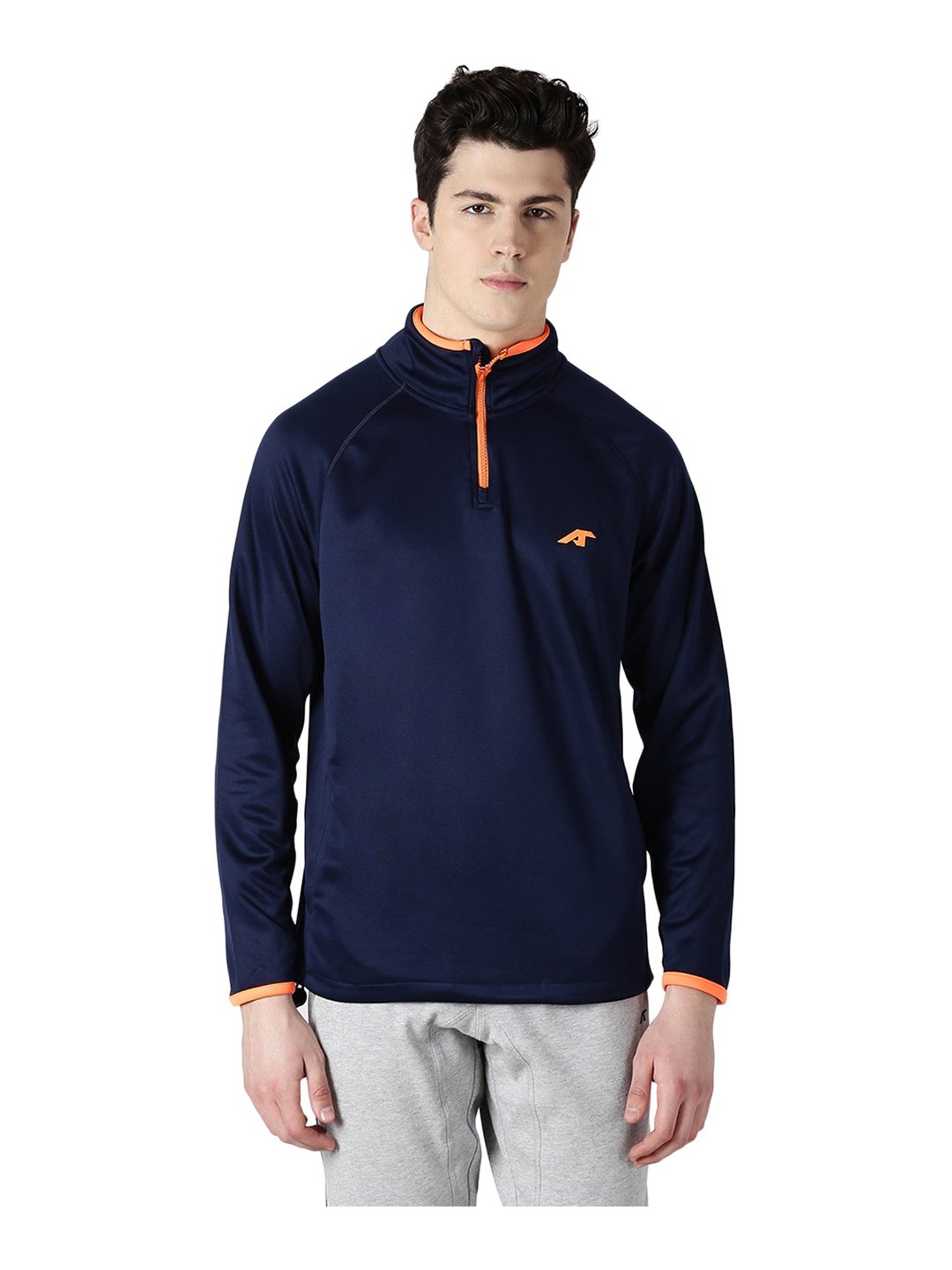 ALCIS Navy Mock Collar Sweatshirt