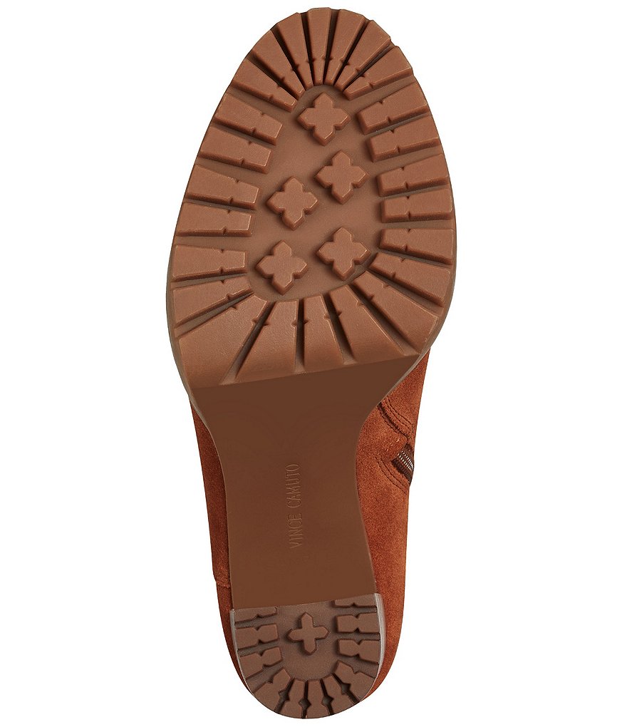 Vince Camuto Hevana Block Heel Peep Toe Suede Booties